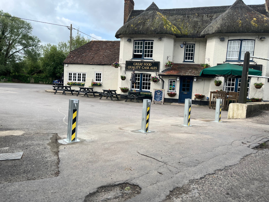 4 x Ramco 100 Telescopic Driveway Security Bollard - Fully Installed