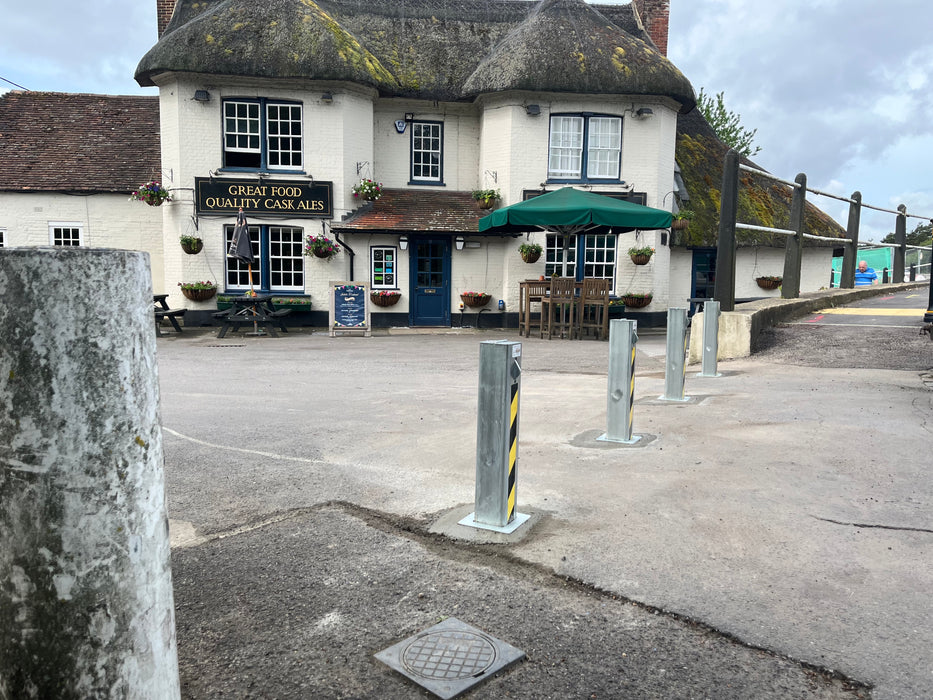4 x Ramco 100 Telescopic Driveway Security Bollard - Fully Installed