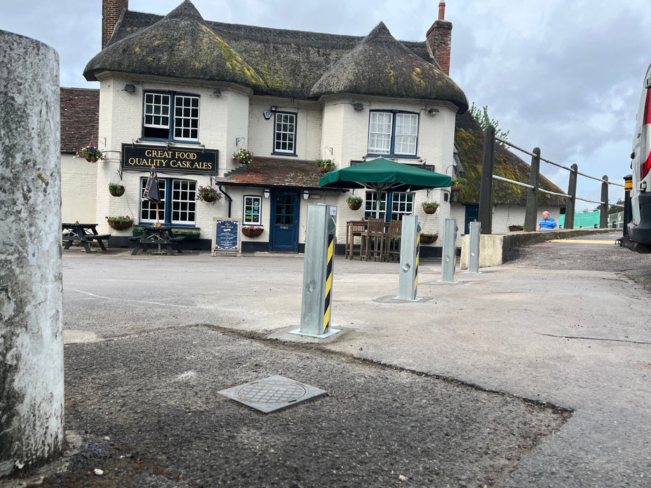 4 x Ramco 100 Telescopic Driveway Security Bollard - Fully Installed