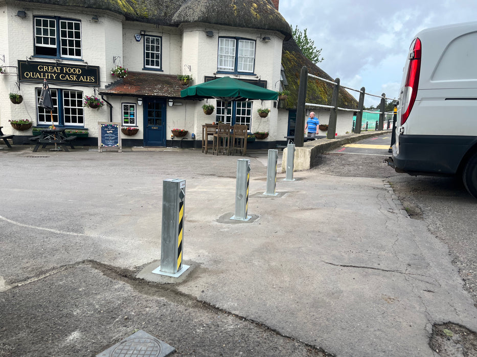 4 x Ramco 100 Telescopic Driveway Security Bollard - Fully Installed