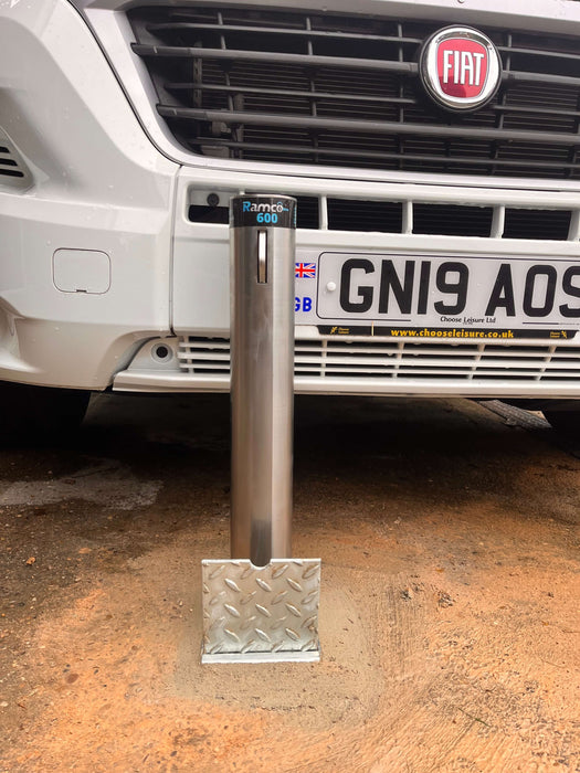Ramco 600 Round Stainless Steel Telescopic Driveway Security Post