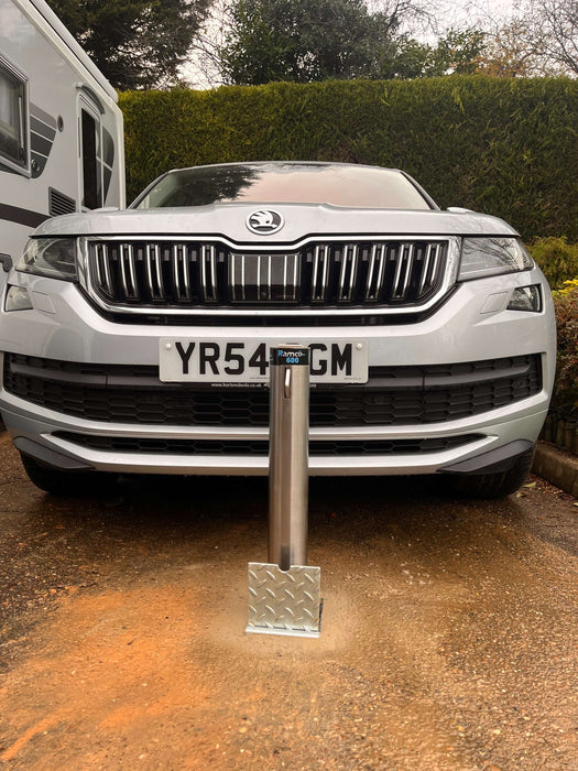 Ramco 600 Round Stainless Steel Telescopic Driveway Security Post