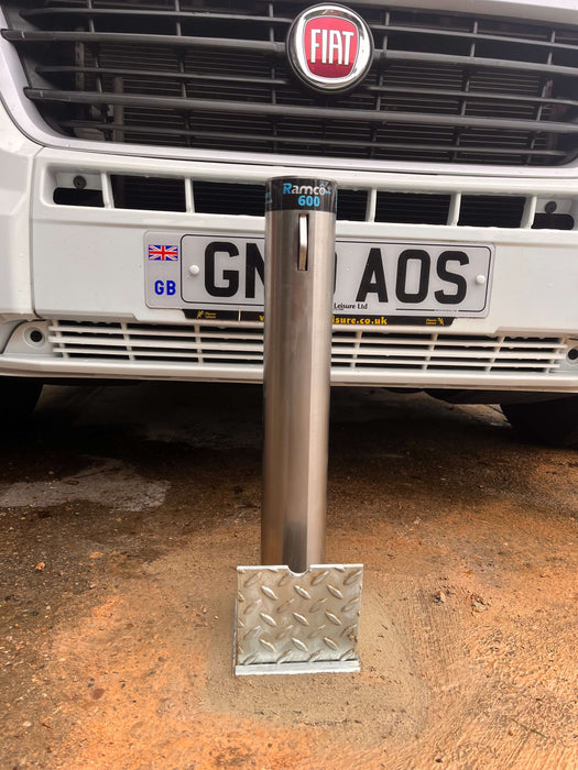 Ramco 600 Round Stainless Steel Telescopic Driveway Security Post