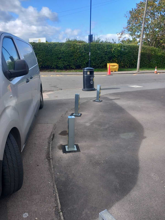 3 x Ramco 100 Driveway Security Bollards | Vehicle Theft Deterrent