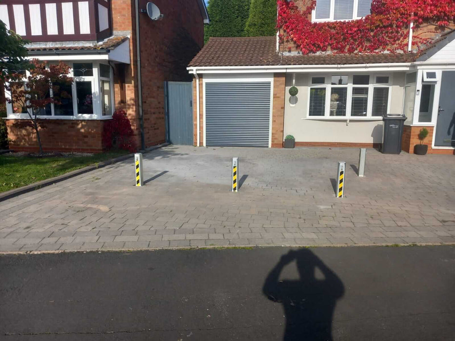 3 x Ramco 100 Driveway Security Bollards | Vehicle Theft Deterrent
