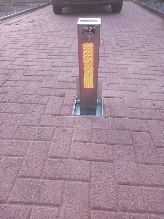 2 x Ramco 100 Stainless Steel Heavy Duty Security Bollard