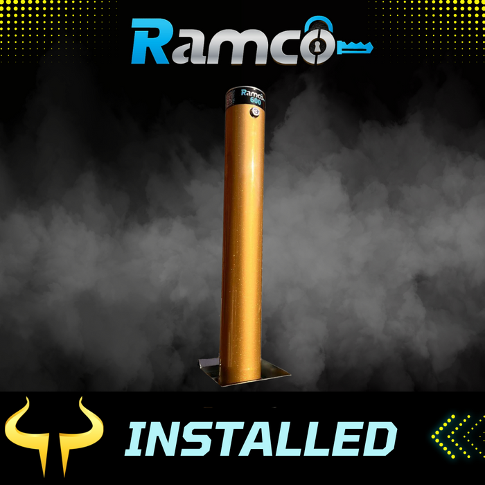 2 x Ramco 600 Driveway Security Bollards Installed by Bison Products