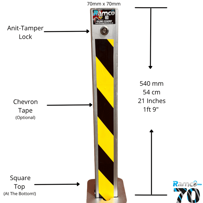 Ramco 70 Driveway Security Bollard Parking Post