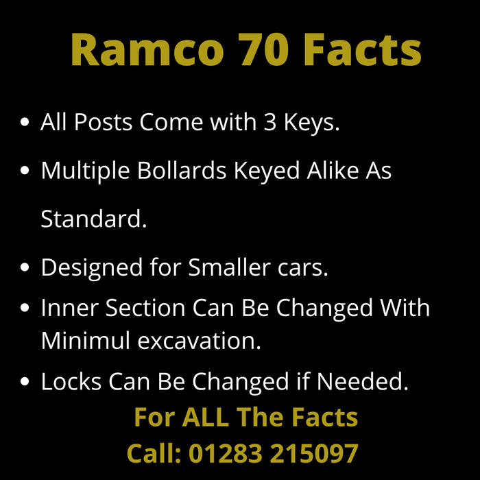 Ramco 70 Driveway Security Bollard Parking Post
