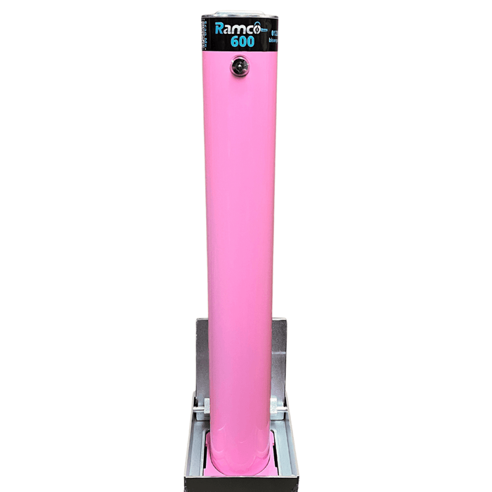 Ramco 600R Pink telescopic vehicle securoity bollard post fully installed at your home