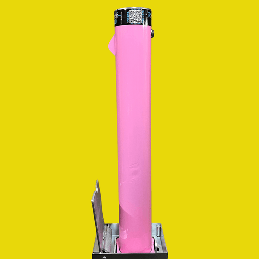 Ramco 600R Pink telescopic vehicle securoity bollard post fully installed at your home