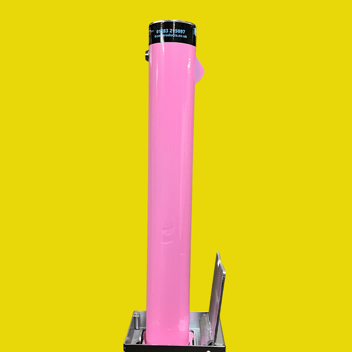 Ramco 600R Pink telescopic vehicle securoity bollard post fully installed at your home