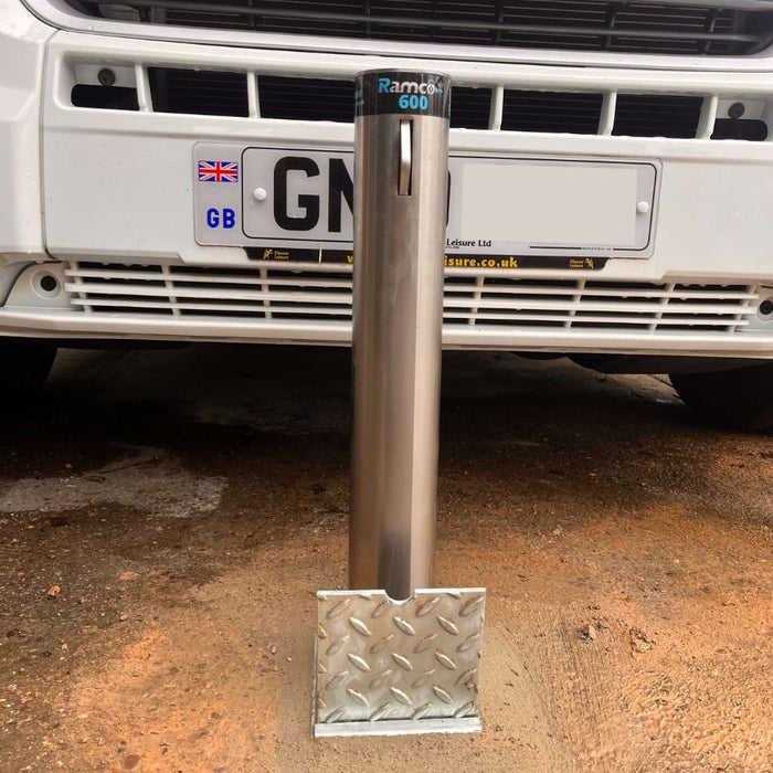 The Ramco 600R Stainless Steel Security Bollard is a robust and durable driveway bollard designed to enhance security measures. Made from high-quality stainless steel, this bollard offers reliable protection against unauthorized vehicle access. Its sleek and modern design seamlessly integrates into any environment, making it suitable for residential, commercial, or industrial applications. The Ramco 600R is expertly crafted with attention to detail, ensuring its resilience against harsh weather conditions a