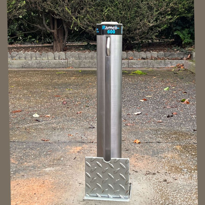 The Ramco 600R Stainless Steel Security Bollard is a robust and durable driveway bollard designed to enhance security measures. Made from high-quality stainless steel, this bollard offers reliable protection against unauthorized vehicle access. Its sleek and modern design seamlessly integrates into any environment, making it suitable for residential, commercial, or industrial applications. The Ramco 600R is expertly crafted with attention to detail, ensuring its resilience against harsh weather conditions a