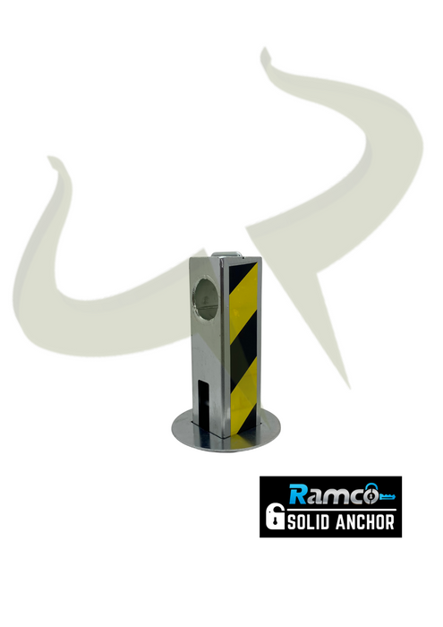 Ramco Solid Anchor 230mm high telescopic anchor ideal for trailers, caravans, quad bikes and motorbikes seen with no lock.