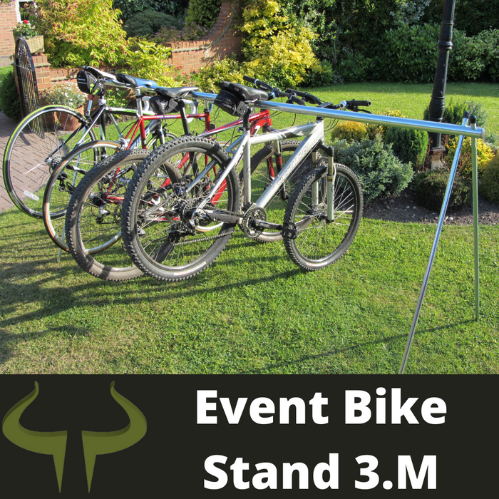 3 Metre Transition Bike Event Rack for up to 9 Bikes — Bison Products