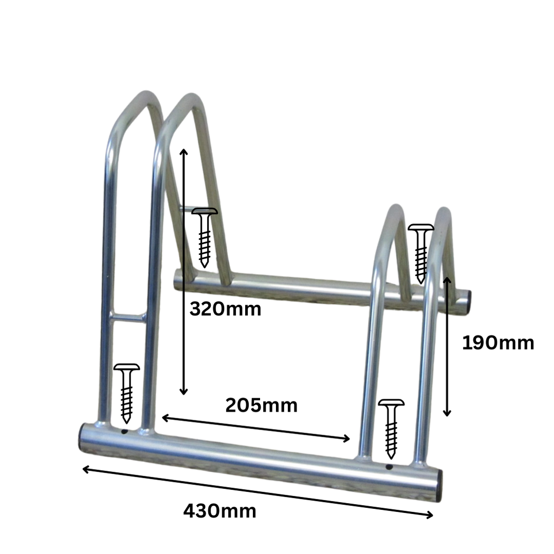2-Bike Dual-Height Bike Rack | Zinc-Plated Steel — Bison Products