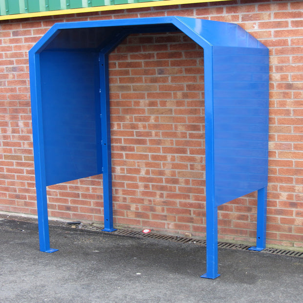 2 Person Outdoor Smoking Shelter in Blue - Bison Products