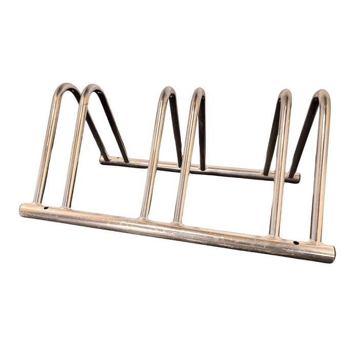 3 Bike Floor or Wall Mounted Toast Rack Up To 55mm Tyres