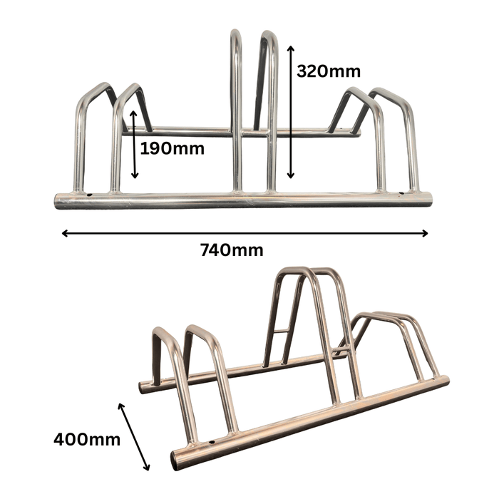 3 Bike Dual Height Flat Top