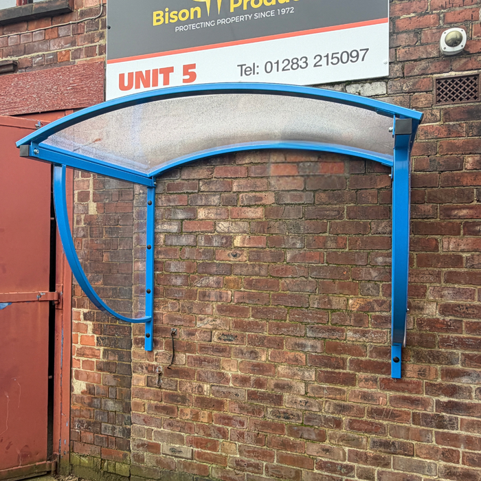 Bison Products Wall-Mounted Steel & Polycarbonate Weather Shelter in Gold