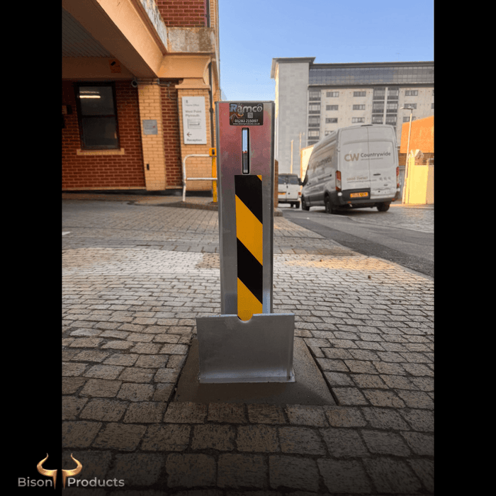 Ramco 100 Heavy-Duty Telescopic Security Bollard with Protective Lid - Vehicle Theft Deterrent - Includes UK Installation