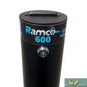 NEW Ramco 600 Matte Black Driveway Security Bollard Fully Installed by Bison Products