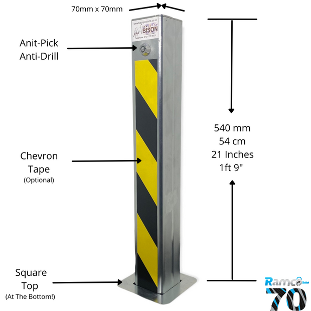 Ramco 70 Driveway Security Bollard - Installation Available Call for details.