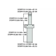 BFt Stoppy B 700 Automatic Bollard 700mm high - Dark Grey / Black for Residential use