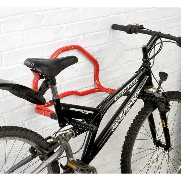 Wall Mounted Folding Bike Rack in Red – Bison Products
