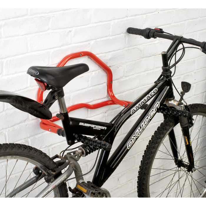 Wall Mounted Folding Bike Rack in Red — Bison Products