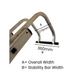 Industrial Roof Hook - Dimensions showing 270mm overall width and 360mm stability bar
