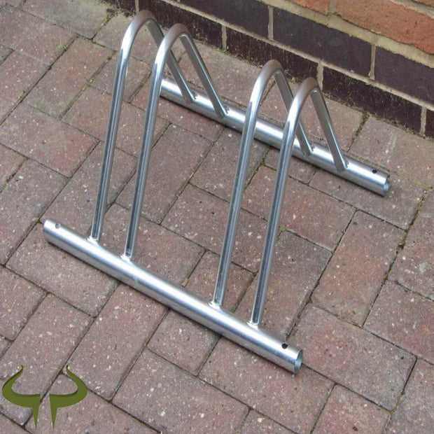 Bison Products floor mounted 2 bike toast rack for up to 2 bikes.