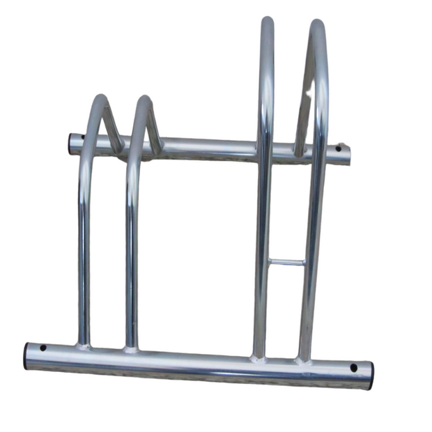 2 bike dual height flat top bike rack