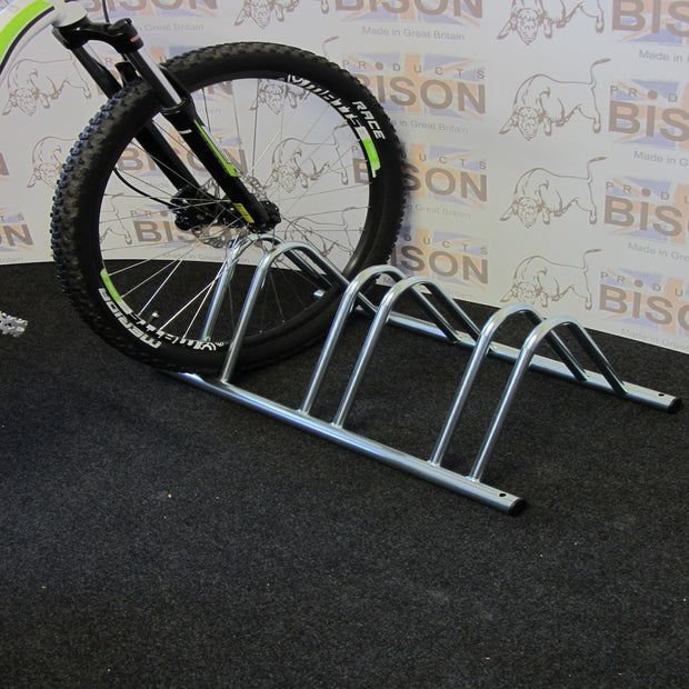 3 Bike Floor Mounted Bike Rack with Hooped top