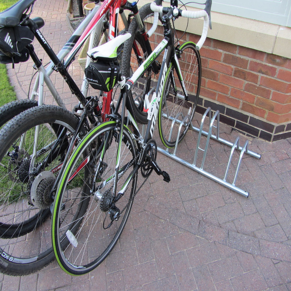 5 Slot Bike Rack 5-Bike Dual-Height Flat-Top Bike Rack | Bison — Bison Products
