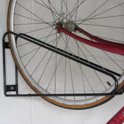 wall dock powder coat black for 1 bike wall mounted with bike stowed by the front wheel