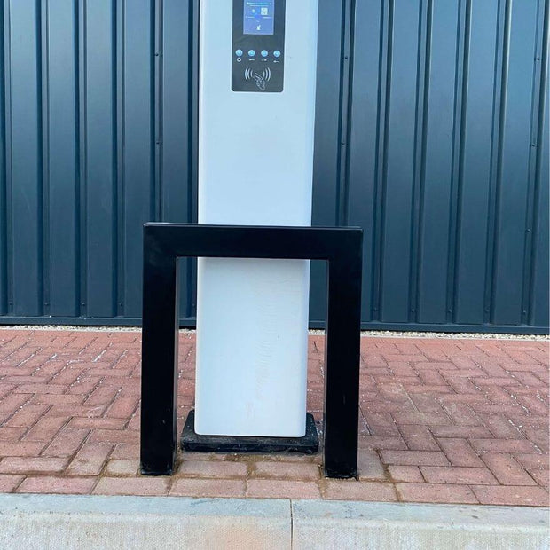 EV electric vehicle charging point steel barrier hoop