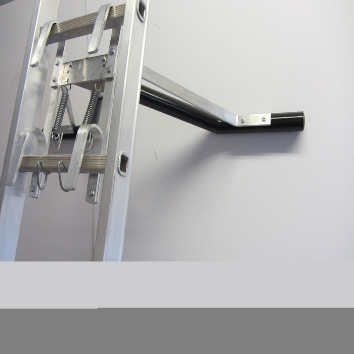 Industrial ladder Stand Off against white wall side view