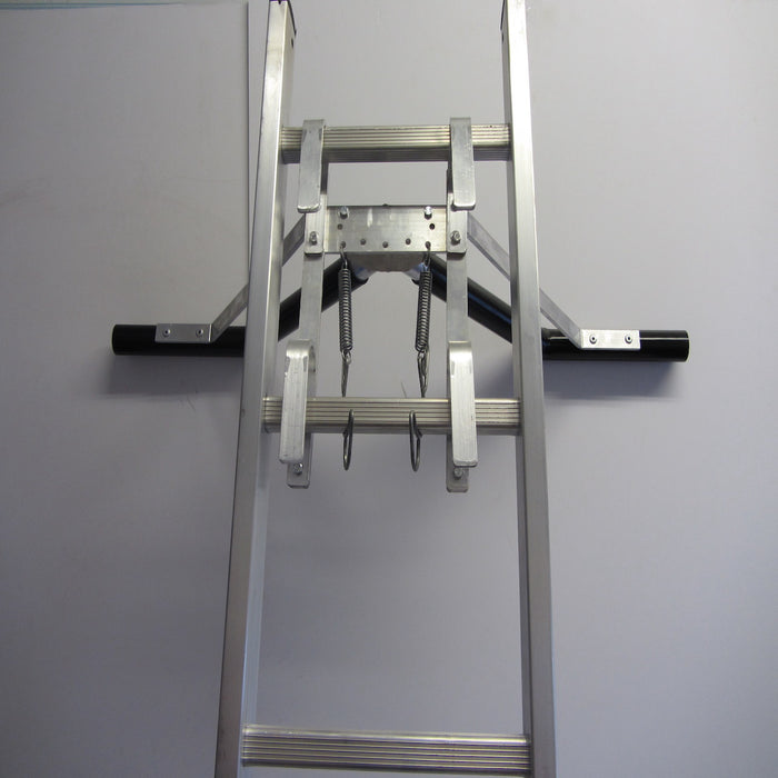 Industrial ladder Stand Off against white wall