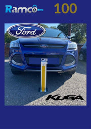 Bison Products Ramco 100 driveway security post and Ford Kuga height example.