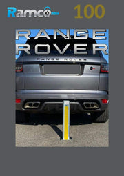 Bison Products Ramco 100 driveway security post and Range Rover Height Example.