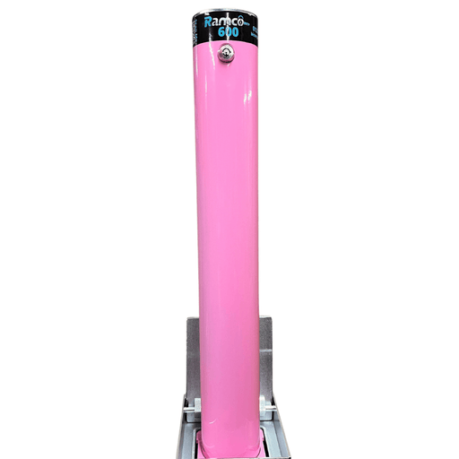 Bison Products Ramco 600R Pink 600mm high x 92mm diameter and 5mm thick. Fully telescopic heavy duty security bollard with lid, anti-pick and anti-drill lock.