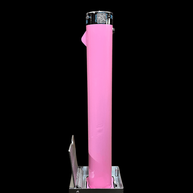 Bison Products Ramco 600R Pink 600mm high x 92mm diameter and 5mm thick. FuBison Products Ramco 600R Pink 600mm high x 92mm diameter and 5mm thick. Fully telescopic heavy duty security bollard with lid, anti-pick and anti-drill lock.