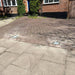 Bison Products Ramco 600 telescopic car security bollard powder coated and 600mm high installed in printed concrete driveway