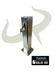 Bison Products Solid 100 telescopic driveway security bollard with padlock protection 100mm x 100mm x 540mm left facing