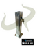 Bison Products Solid 100 telescopic driveway security bollard with padlock protection 100mm x 100mm x 540mm right facing