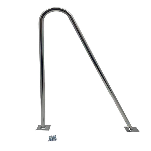 Strong Step Access Grab Rail in Silver - Bison Products