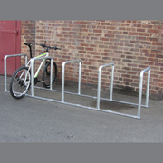 Bison Products Galvanised floor mounted 2 Hoop Sheffield toast rack bike rack