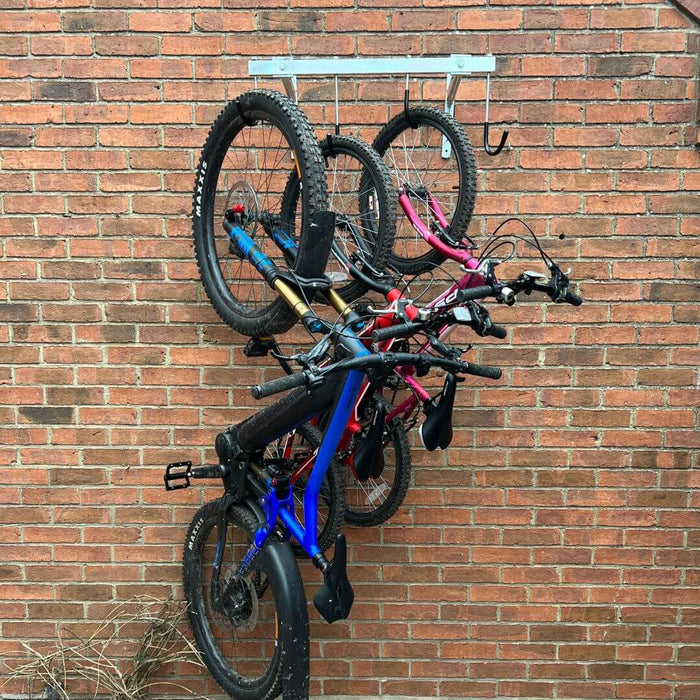 6-Bike Vertical Hook Bison Products for Bike Storage